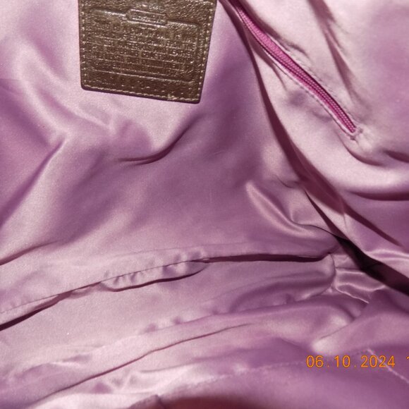 Coach Brown Madison Dotted Op Art Large 2 Way Carryall - Picture 5 of 5